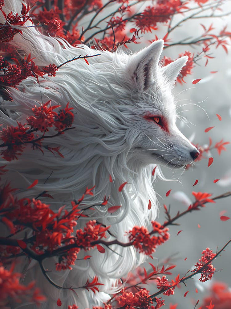 Beautiful Fantasy White Fox 13