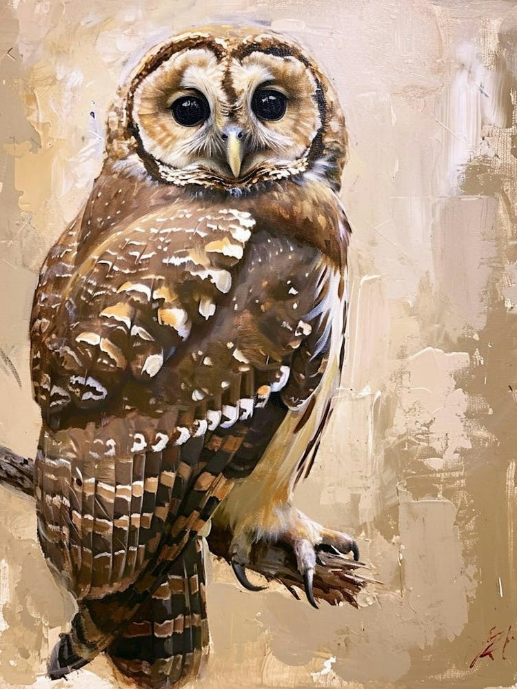 Spotted Owl Painting 2