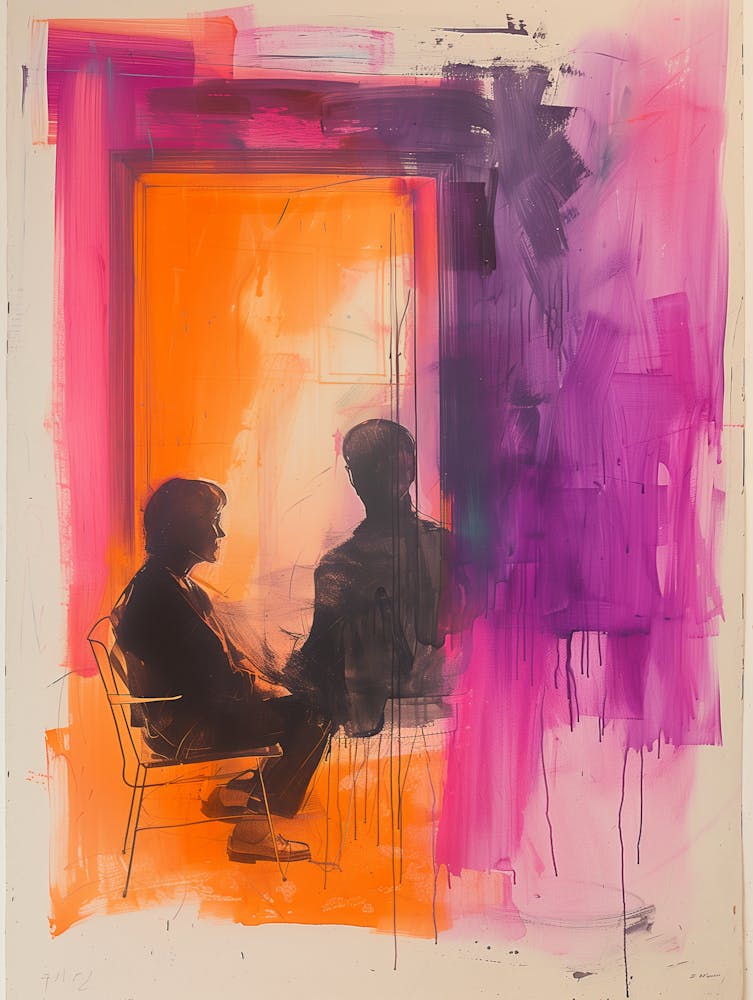 'Two People Sitting In A Chair'