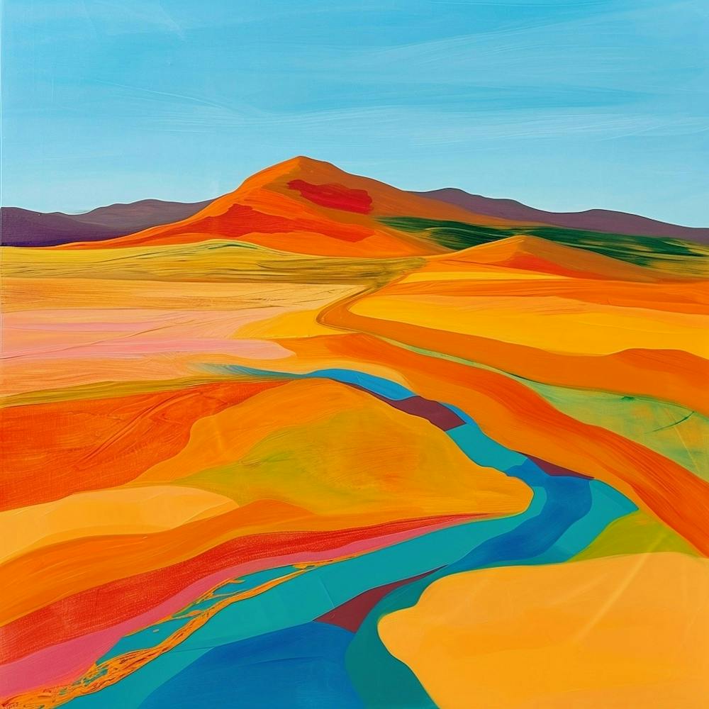 Colourful Abstract Gobi Gurvansaikhan National Park Mongolia 1