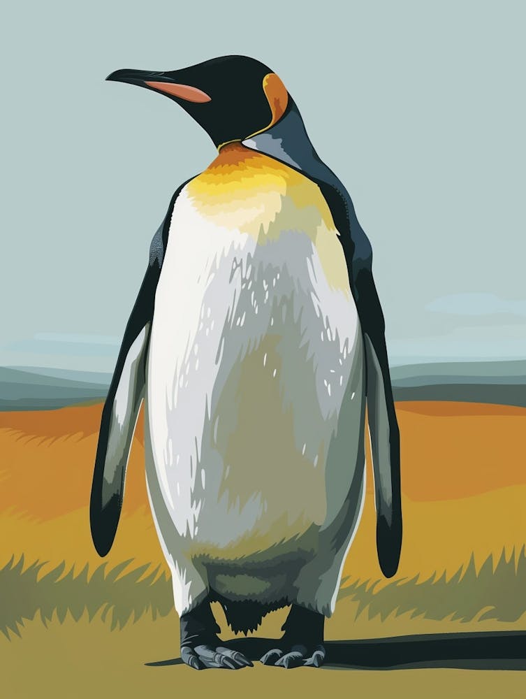 King Penguin Salisbury Plain Minimalist Illustration 2
