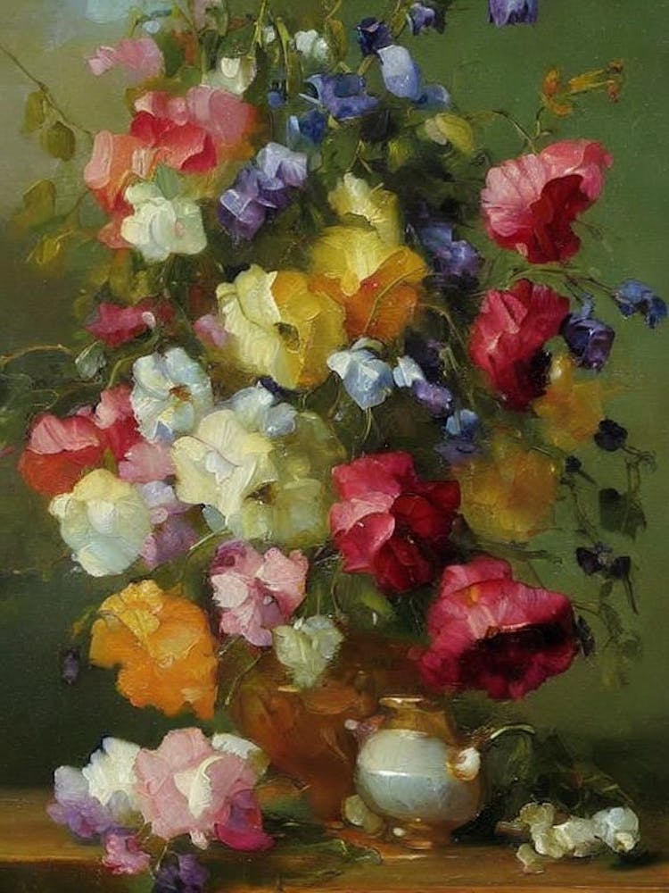 Sweet Pea Painting 1 Flower