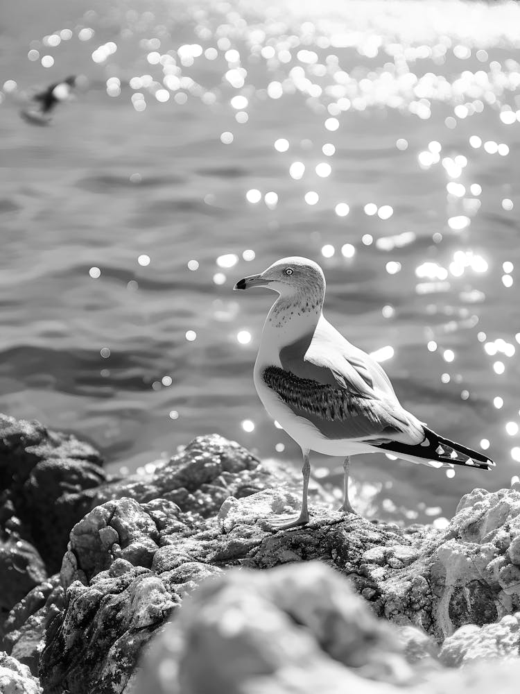 Seagull On The Rocks