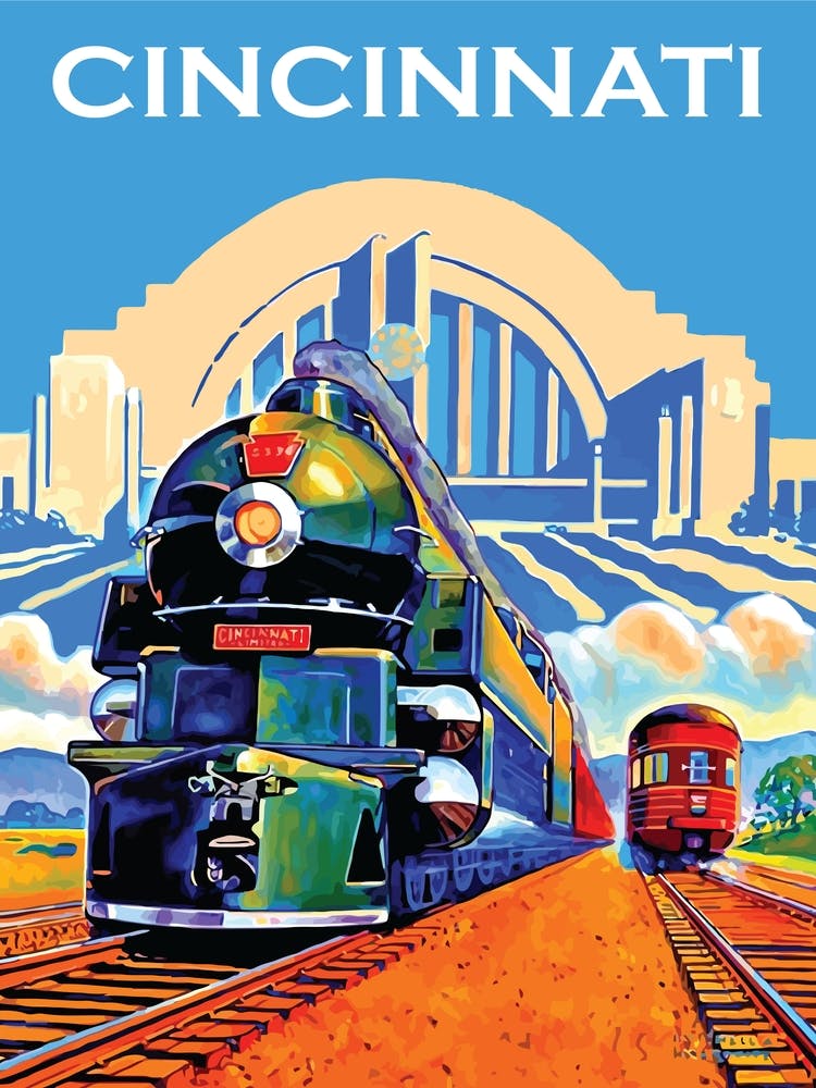 Locomotive On Cincinnati Railroad