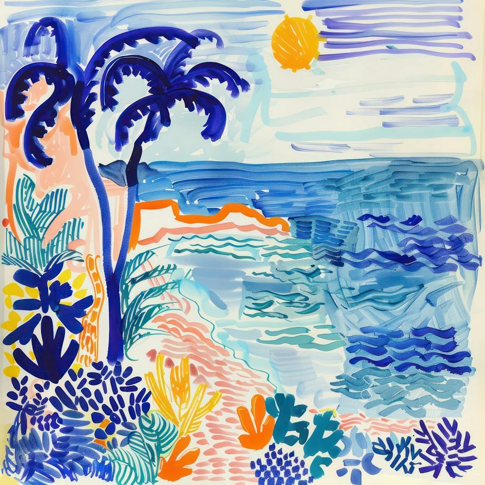 Paysage Marin Rêve Style Matisse 8