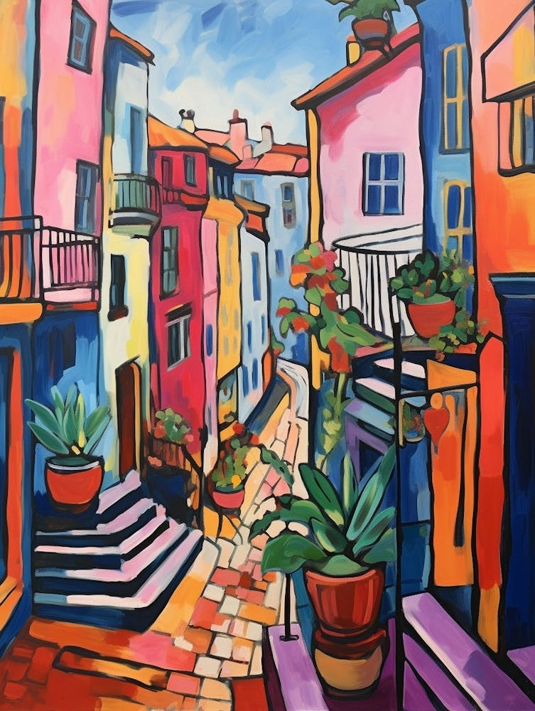 Porto Portugal 2 Fauvist Painting