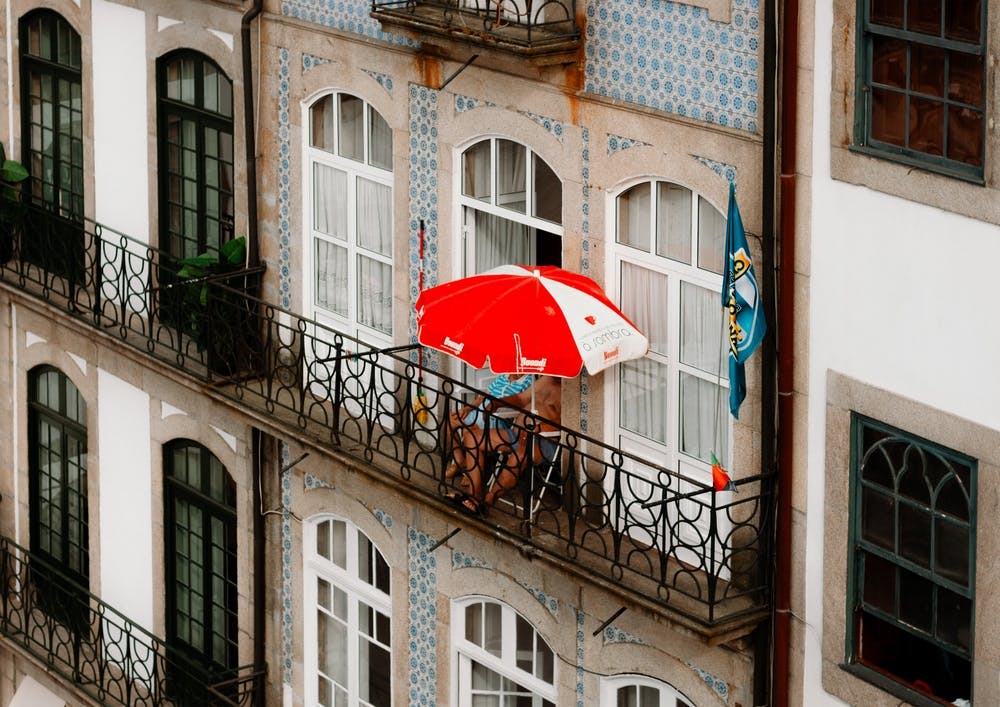 The Balcony Life In Summer Porto Portugal