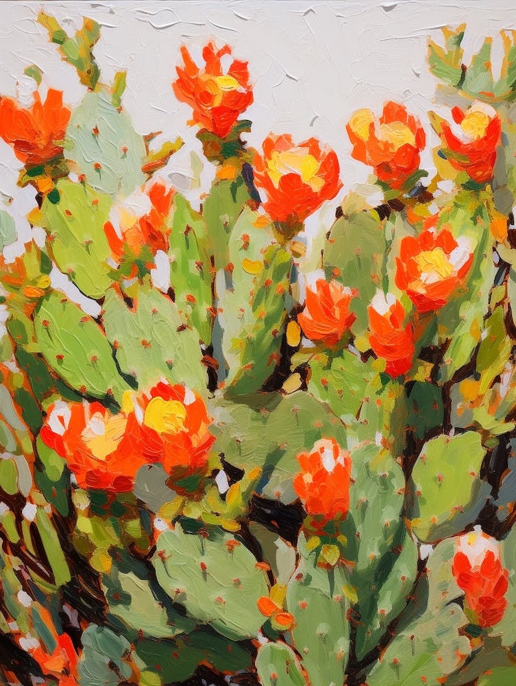 Cactus Painting Austrocylindropuntia Subulata 2
