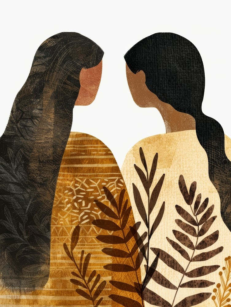 Two Women Canvas Print