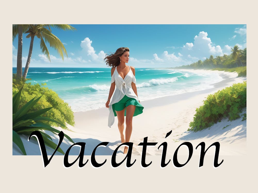 Vacation Vibes Escape the Ordinary White Beach 2