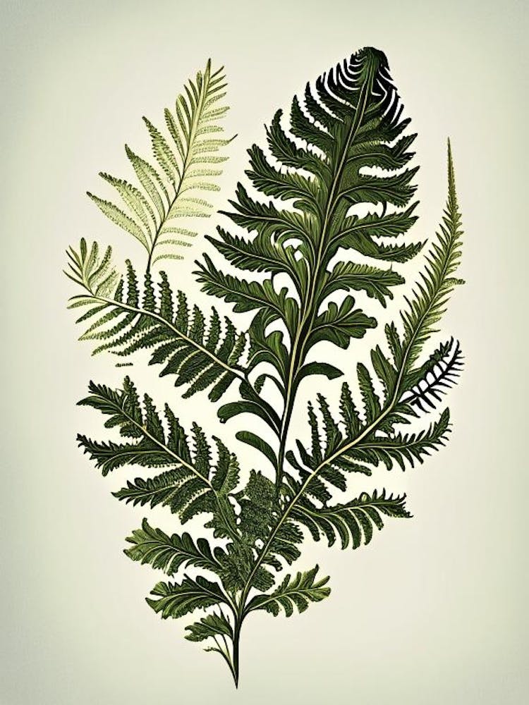 Royal Fern 1 Vintage Botanical Poster