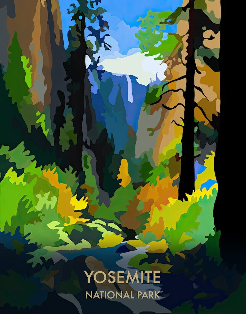 Yosemite National Park Travel Poster Matisse Style 5