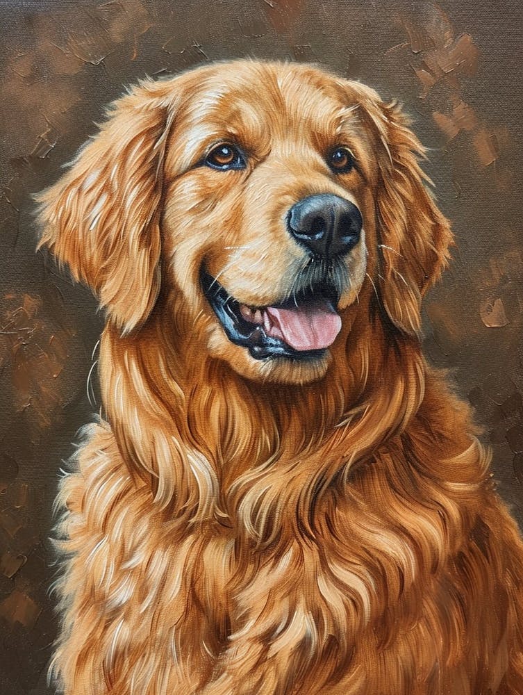 Golden Retriever Acrylic Painting 8