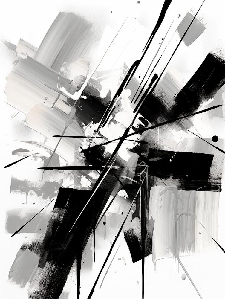 Curiosity Abstract Black And White 4