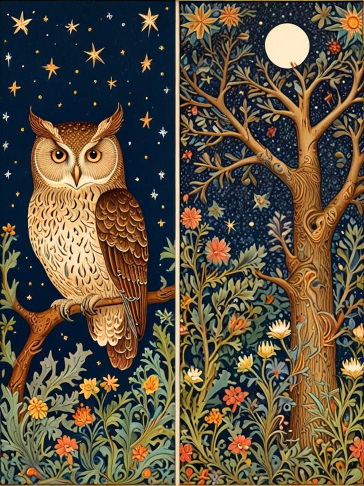 William Morris Owls In The Forest