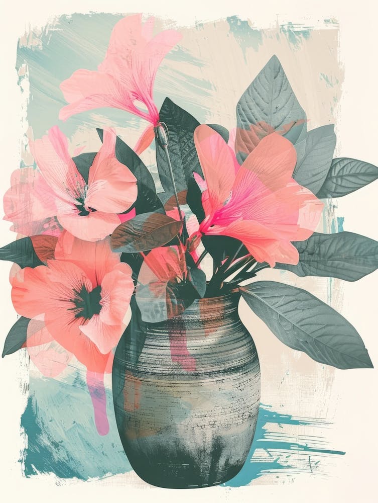 Pink Flowers In A Vase 8