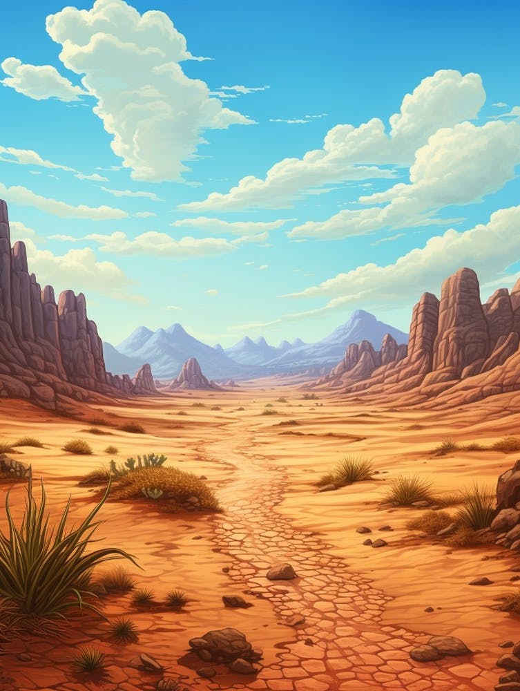 Desert Landscape Pixel Art 3