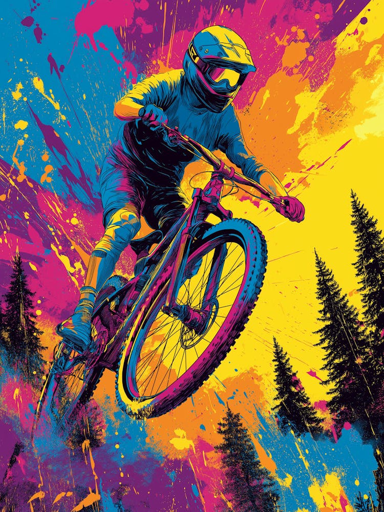 Watercolor Mountain Bike