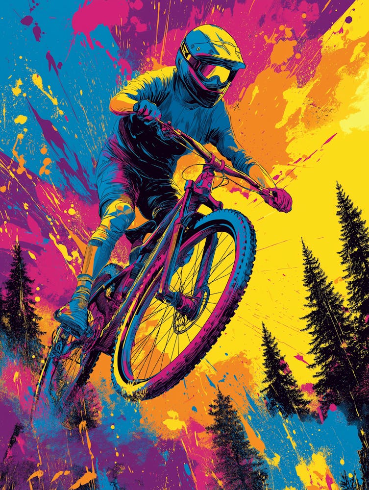 Watercolor Mountain Bike