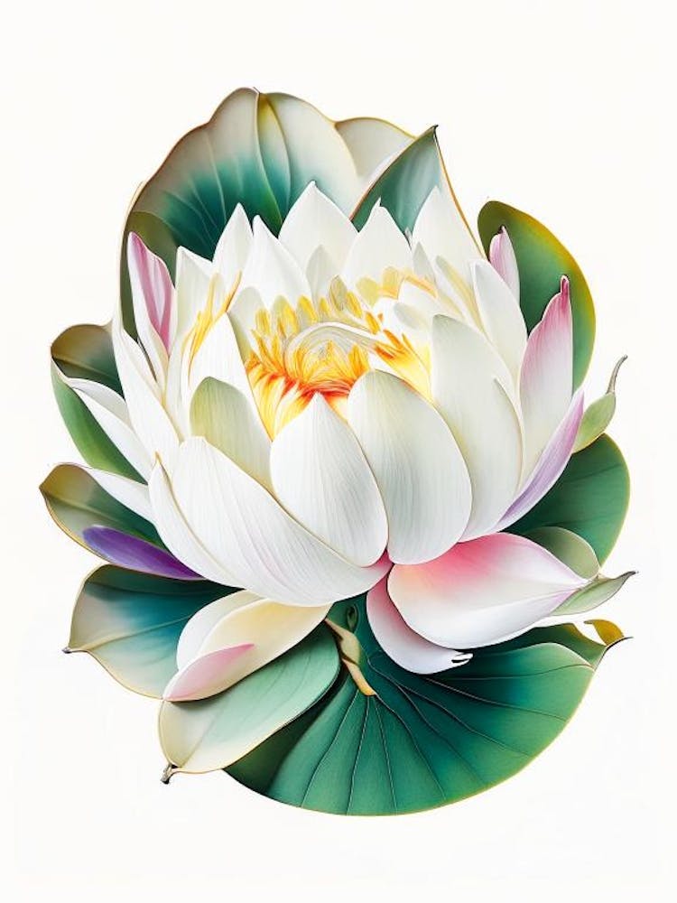 Weiße Lotus-Decoupage 3