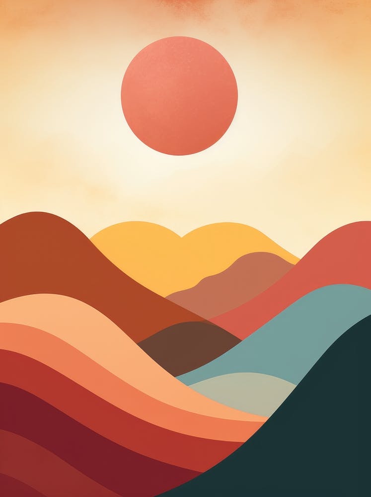 Sonnenuntergang in den Bergen 11