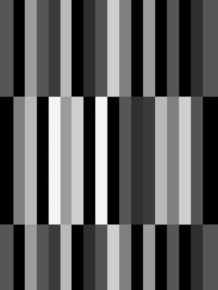Black And White And Grey Geometric Stripes in Blocks