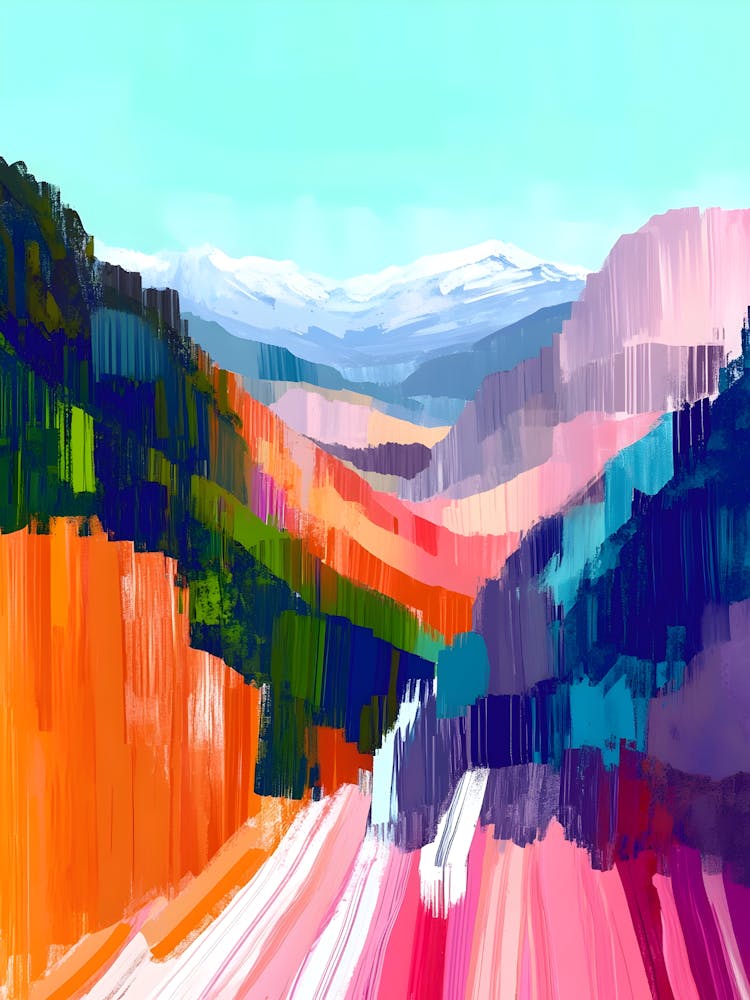 Abstract Mountain Landscape