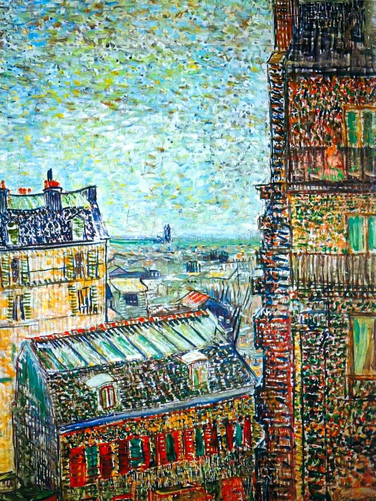 View of Paris from Vincent’s Room in the Rue Lepic 