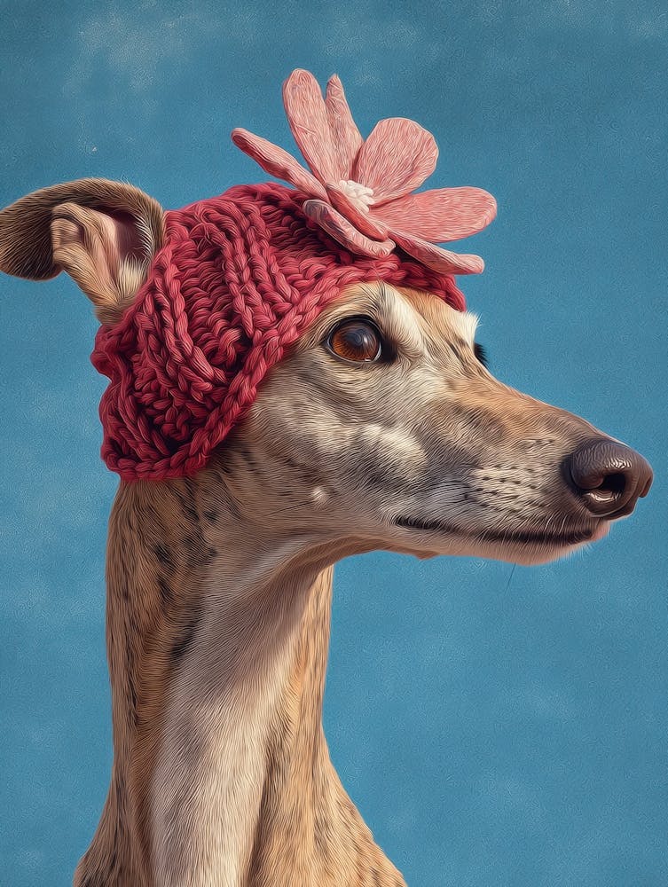 Greyhound In Hat 3