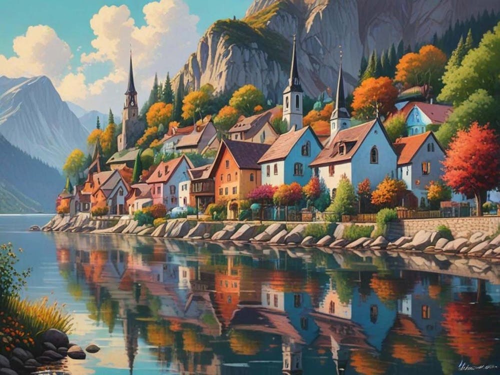 Village By The Lake 1