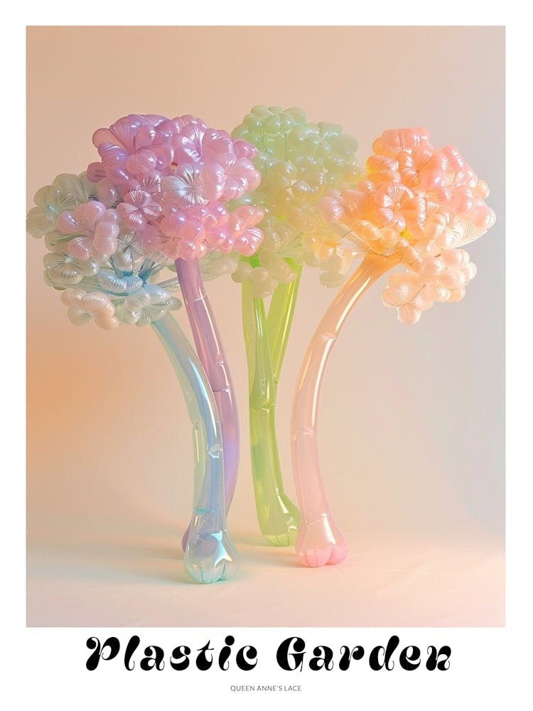 Dreamy Inflatable Flowers Poster Queen Annes Lace