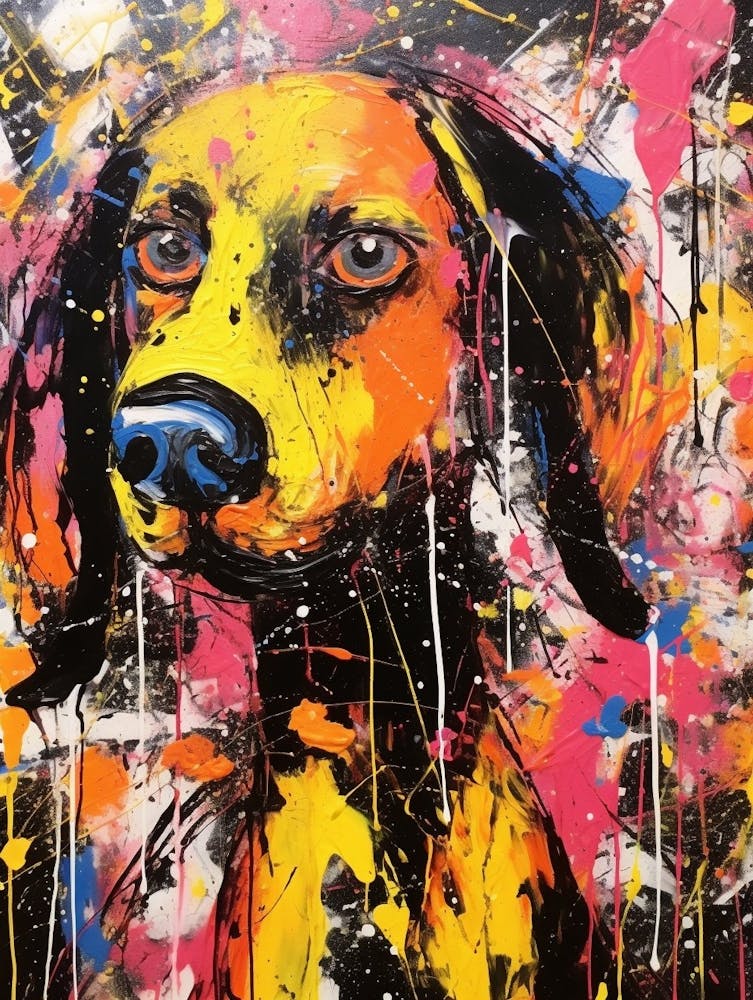 Dogs Abstract Expressionism 2