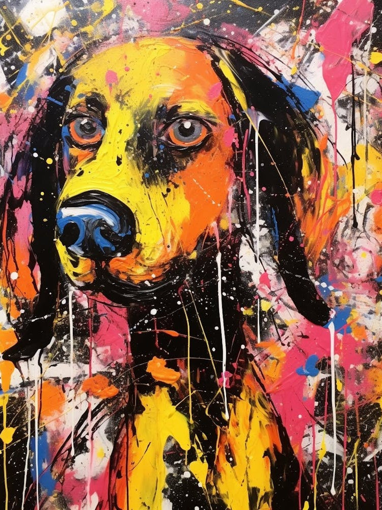 Dogs Abstract Expressionism 2