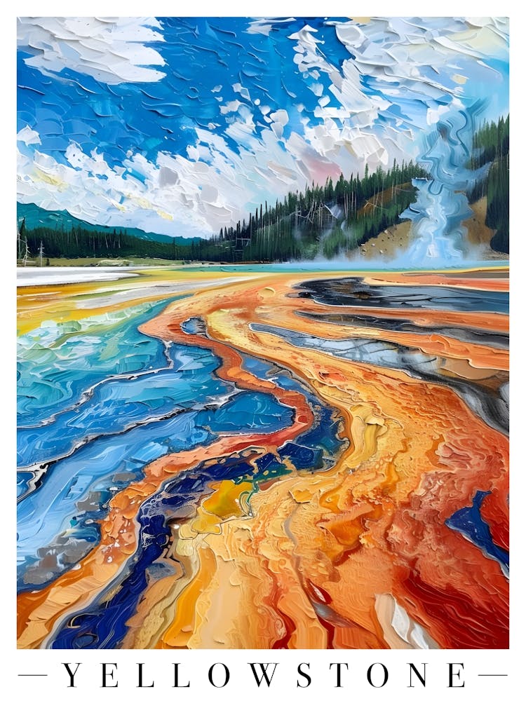 Yellowstone Abstract Colourful