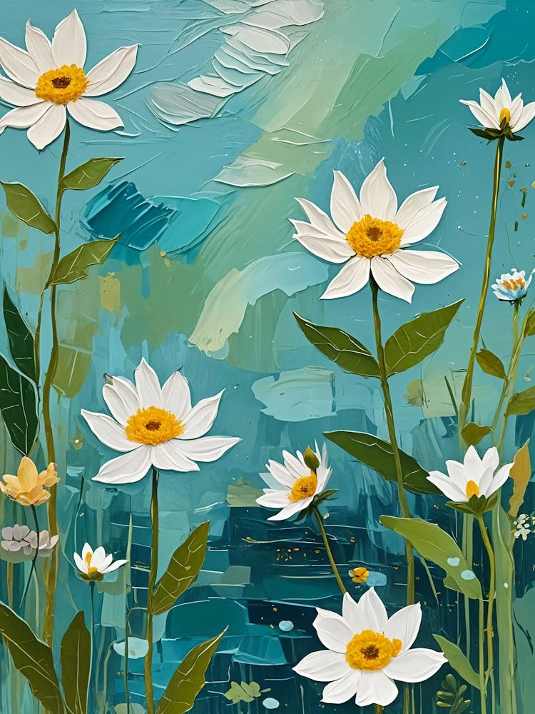 Daisies On Blue no2