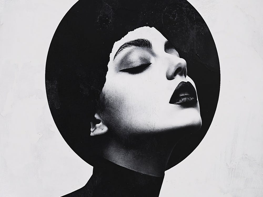 Black And White Portrait Of A Woman 12