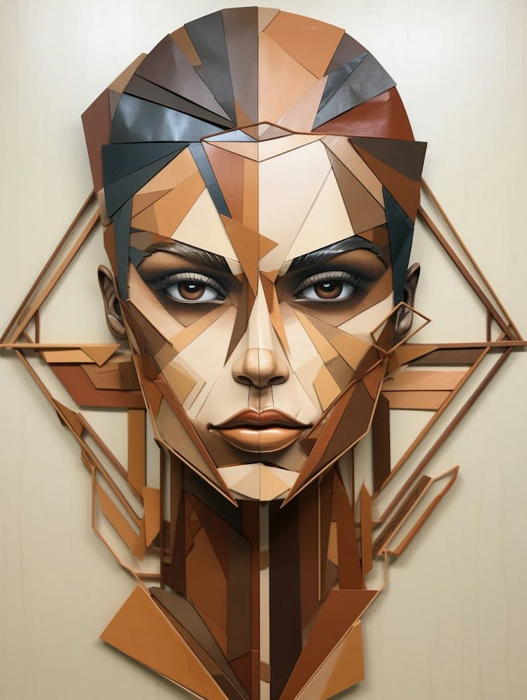 Abstract Geometric Lady Portrait 10