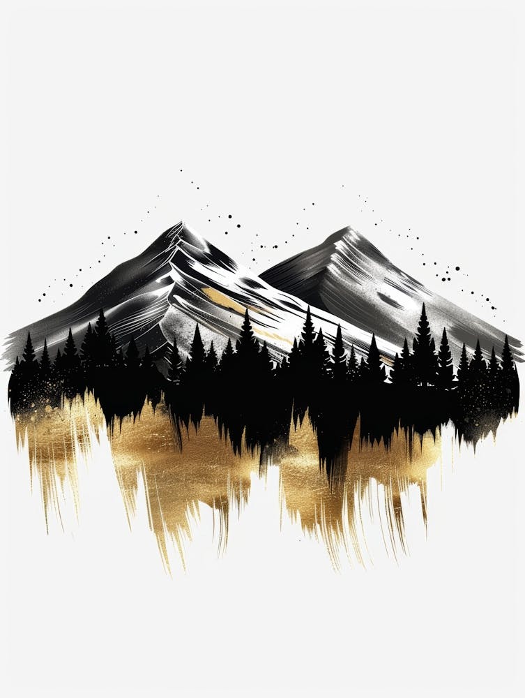 Gold Mountains Canvas Art