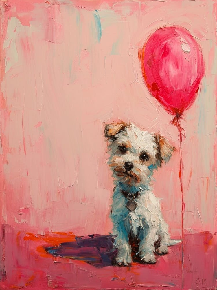 Cute Dog 4 With Balloon