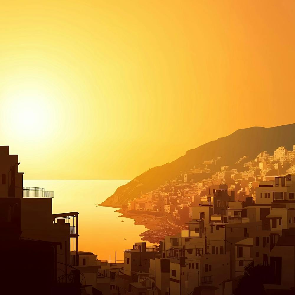 Sunset Over A City 6