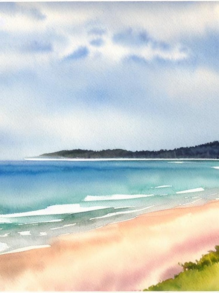 Werri Beach, Australia Aquarell