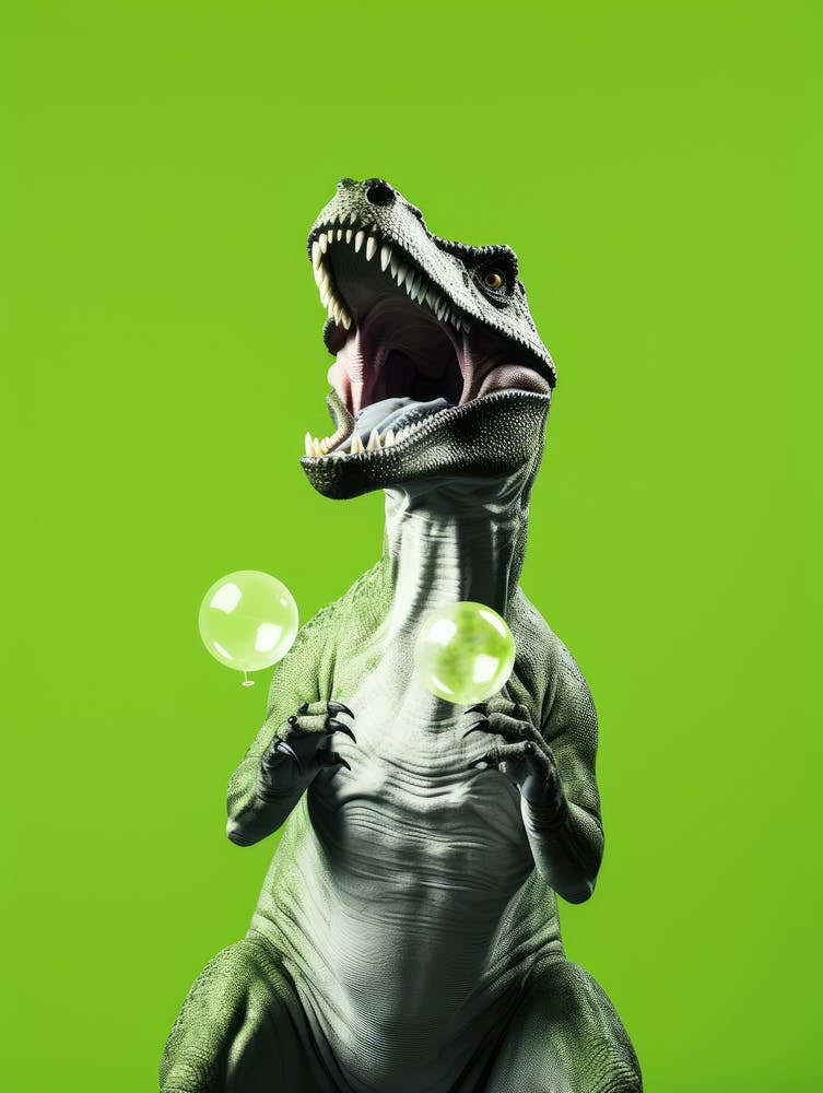 T-Rex With Bubbles