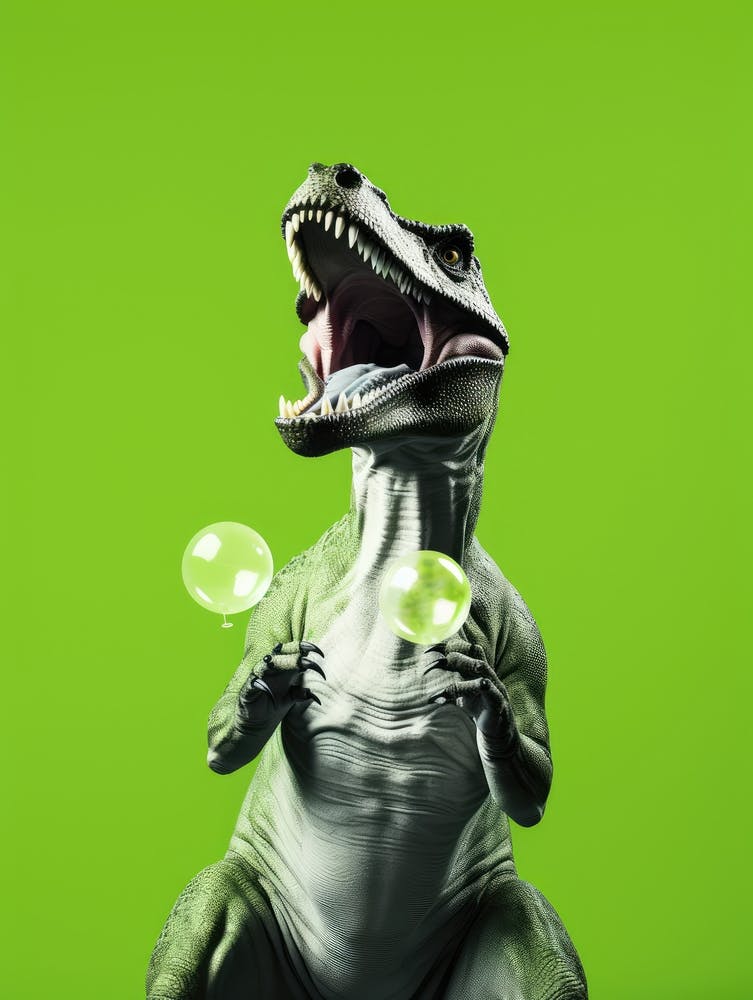 T-Rex With Bubbles