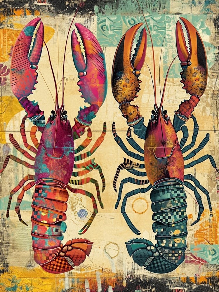 Kitsch Tile Lobsters