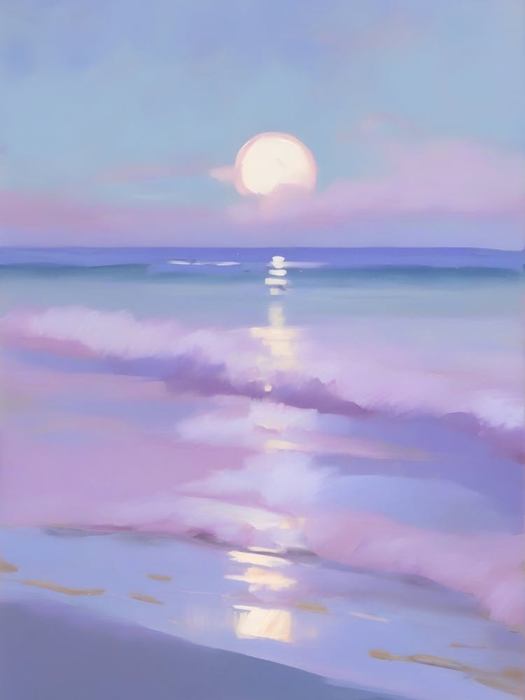 Full Moon On The Beach