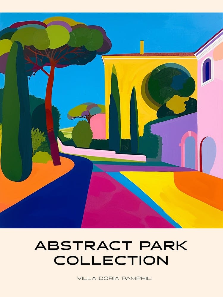 Abstract Park Collection Poster Villa Doria Pamphili Rome 1