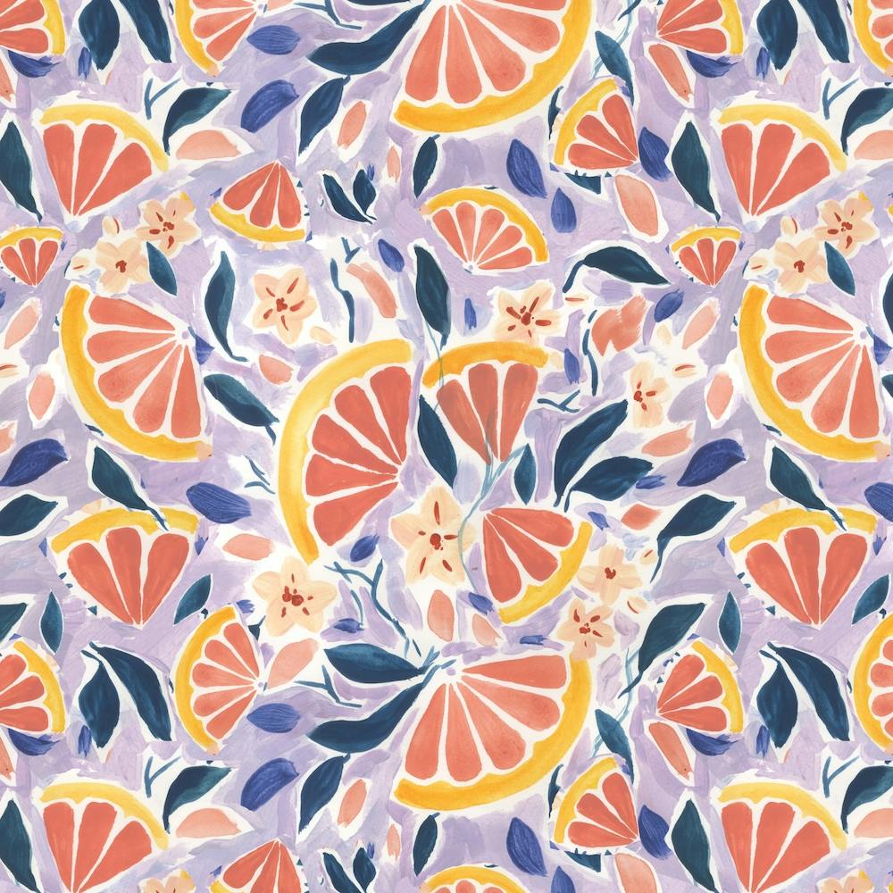 Grapefruit Print Square