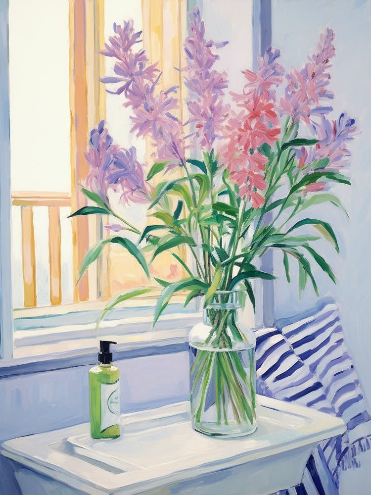 A Vase With Lavender, Flower Bouquet 4
