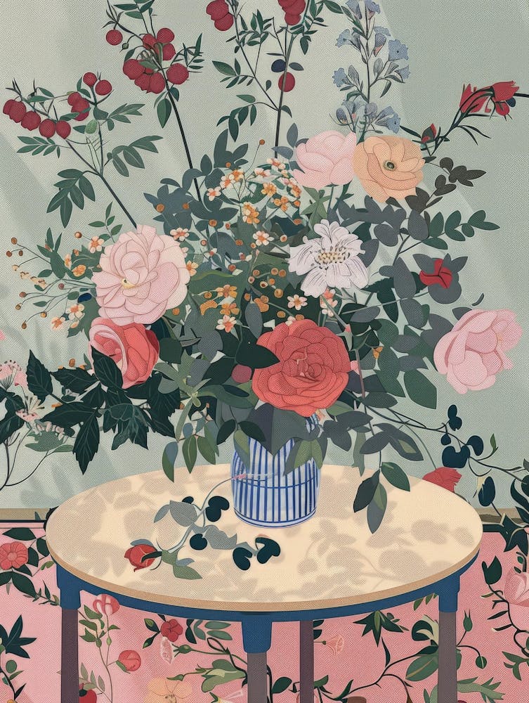 Vase Of Roses