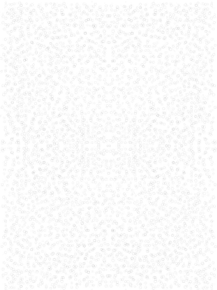 90 Years Life Calendar In weeks.Stencil My Life In Weeks. Paint Over One circle in Week